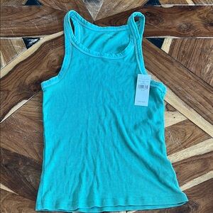 Brand New, With Tags, Woman’s Green American Eagle Ribbed Tank Top- medium